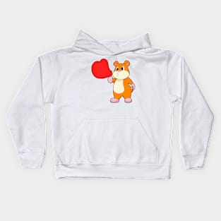 Hamster Heart Soap bubbles Kids Hoodie